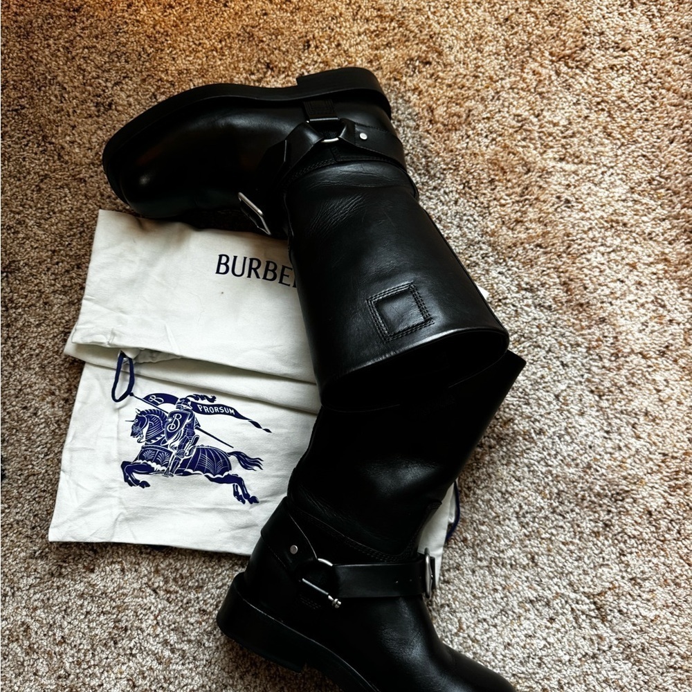 Burberry Low Saddle Moto Boots size 36.5 - Picture 9 of 15